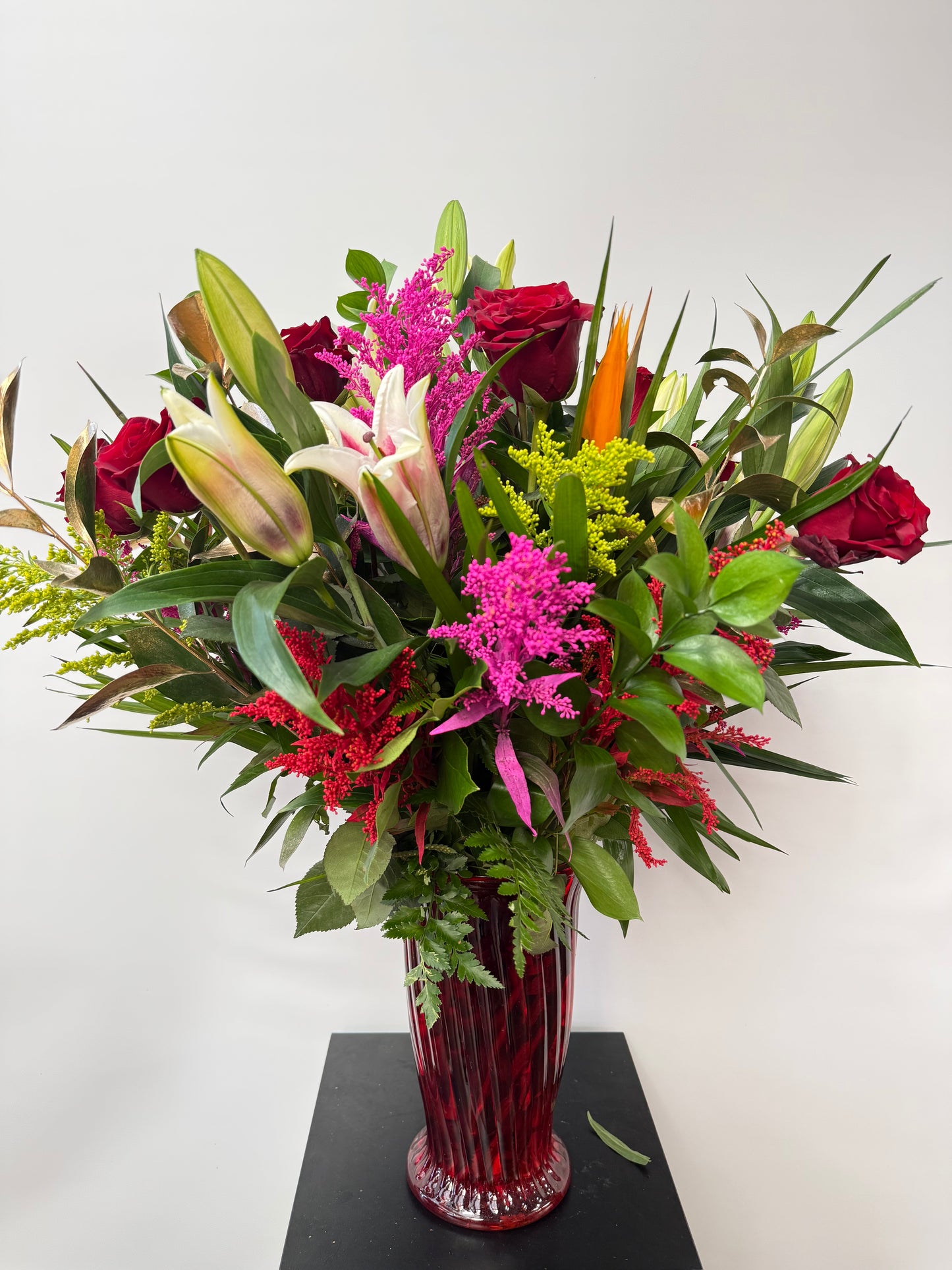 Roses & Lily Arrangement