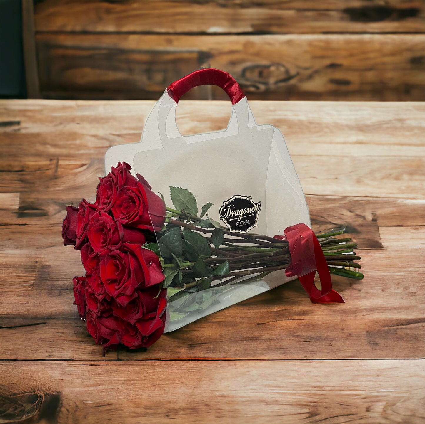 Rose Purse-Unique rose purse bouquet for a stylish anniversary gift