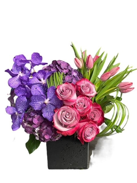 Passion-Vibrant purple and pink flowers to express passion on your anniversary